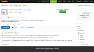 
                            7. Moodle plugins directory: Semester overview