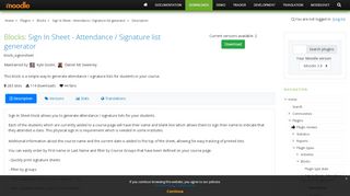 
                            7. Moodle plugins directory: Sign In Sheet - Attendance / Signature list ...