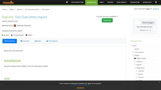 
                            10. Moodle plugins directory: Site Outcomes report