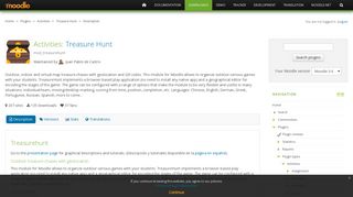 
                            2. Moodle plugins directory: Treasure Hunt