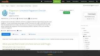 
                            6. Moodle plugins directory: Unicheck Plagiarism Checker ...