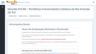 
                            6. Moodle PUCRS: Informações Gerais