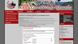 
                            8. MOODLE-Registrierung - Kant-Gymnasium Boppard
