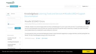 
                            9. Moodle SESSKEY Errors - Powered by Kayako Help Desk Software
