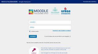 
                            1. Moodle TelessaúdeRS-UFRGS: Acesso ao site