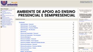 
                            11. Moodle Unioeste - Apoio ao Ensino presencial e semipresencial