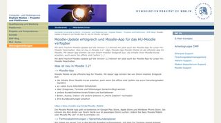 
                            2. Moodle-Update erfolgreich und Moodle-App für das HU-Moodle ...