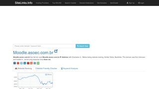 
                            10. Moodle.asoec.com.br | 104.28.10.25, Similar Webs, BackLinks Results