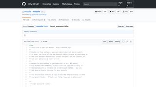 
                            8. moodle/forgot_password.php at master · moodle/moodle · GitHub