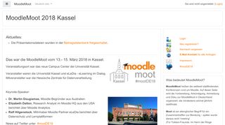 
                            8. MoodleMoot 2018 Kassel