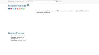 
                            6. Moodle.nibis.de Error Analysis (By Tools) - WebsiteSuccessTools.com