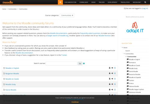 
                            7. Moodle.org: Communities