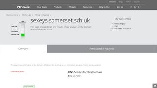 
                            5. moodle.sexeys.somerset.sch.uk - Domain - McAfee Labs ...