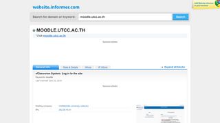 
                            8. moodle.utcc.ac.th at WI. eClassroom System: Log in to the site