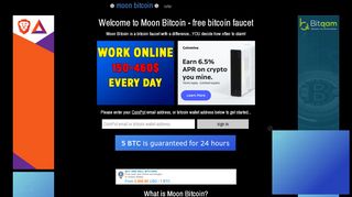 
                            10. Moon Bitcoin - Free Bitcoin Faucet