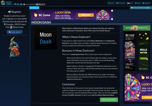 
                            8. Moon Dash, Dash faucet with free timer! | CMG