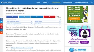 
                            5. Moon Litecoin :100% Free faucet to earn Litecoin and free Bitcoin ...