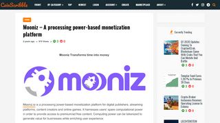 
                            13. Mooniz - A processing power-based monetization platform ...