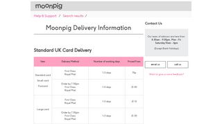 
                            11. Moonpig Delivery Information - Help & Support - Service