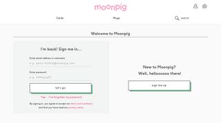 
                            1. Moonpig - Sign in