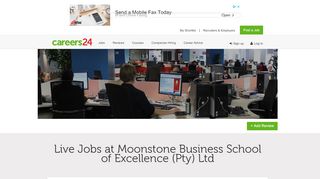 
                            9. Moonstone Business School of Excellence (Pty) Ltd Jobs and ...