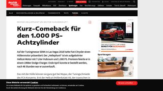 
                            11. Mopar 1000-PS-V8-Motor: Comeback für den Dodge Charger - auto ...