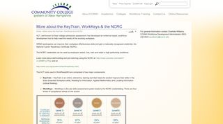 
                            6. More about the KeyTrain, WorkKeys & the NCRC - CCSNH