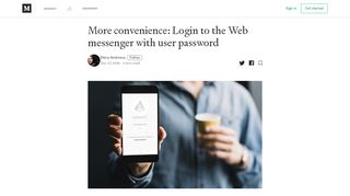 
                            10. More convenience: Login to the Web messenger with user password
