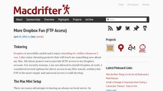 
                            9. More Dropbox Fun (FTP Access) - Macdrifter