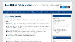 
                            12. More Free eBooks – East Moline Public Library