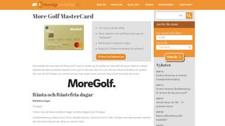 
                            8. More Golf MasterCard - Sverigekontanter.se