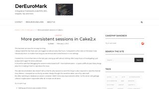 
                            8. More persistent sessions in Cake2.x – DerEuroMark