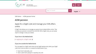 
                            12. More service with DigiD | AOW pension | SVB