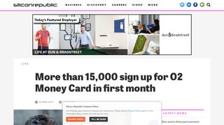 
                            7. More than 15,000 sign up for O2 Money Card in first month - Life ...