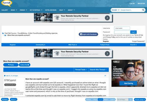 
                            5. More than one expedia account? - FlyerTalk Forums