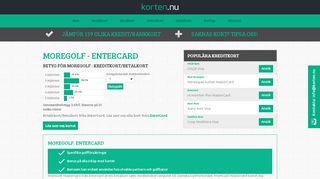 
                            10. MoreGolf - EnterCard Ansök Online - Korten.nu