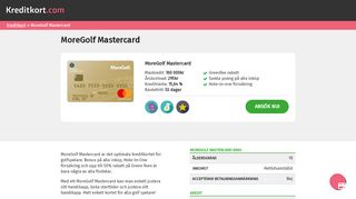 
                            6. MoreGolf Mastercard - Kreditkort för golfspelare | Kreditkort.com