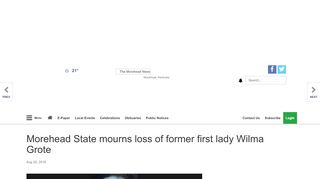 
                            10. Morehead State mourns loss of former first lady Wilma Grote | News ...