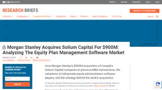 
                            9. Morgan Stanley Acquires Solium Capital For $900M: Analyzing The ...