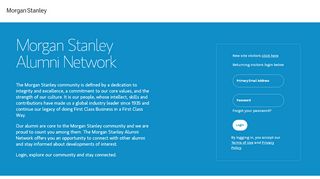 
                            12. Morgan Stanley Alumni Network - Login