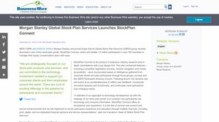 
                            12. Morgan Stanley Global Stock Plan Services Launches StockPlan ...