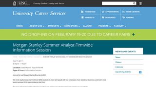 
                            6. Morgan Stanley Summer Analyst Firmwide Information Session ...