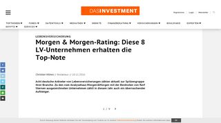 
                            5. Morgen & Morgen-Rating: Diese 8 LV-Unternehmen erhalten die Top ...