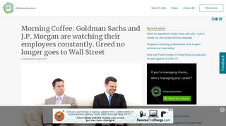 
                            13. Morning Coffee: Goldman Sachs and J.P. Morgan are watching their ...
