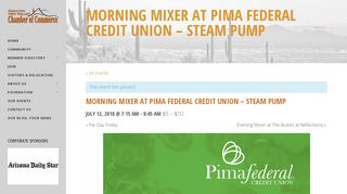 
                            13. Morning Mixer at Pima Federal Credit Union - Steam Pump - Greater ...