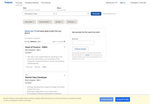 
                            9. Morningstar Europe Jobs - February 2019 | Indeed.co.uk