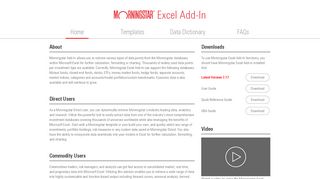 
                            8. Morningstar Excel Add-In