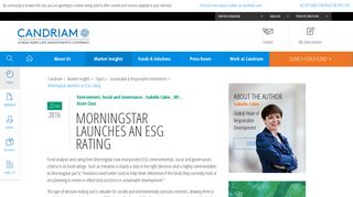 
                            12. Morningstar launches an ESG rating | Candriam.co.uk