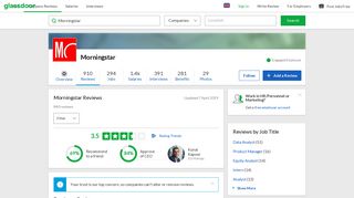 
                            8. Morningstar Reviews | Glassdoor.co.uk