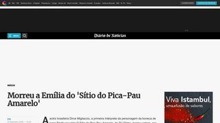 
                            10. Morreu a Emília do 'Sítio do Pica-Pau Amarelo' - Diário de Notícias